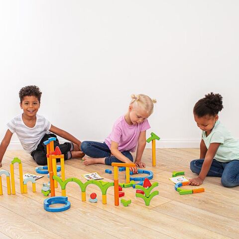 Beleduc Ahşap Aktivite Blokları 105 Parça