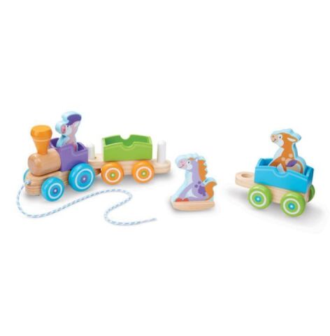 Melissa&Doug Ahşap Çek Çek Tren - Sallanan Çiftlik Hayvanları