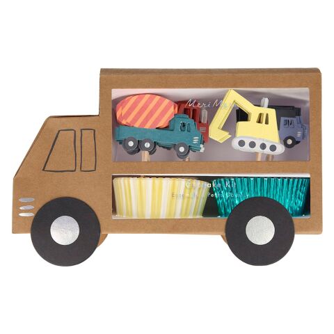 Meri Meri - Construction Cupcake Kit - İnşaat Cupcake Kit