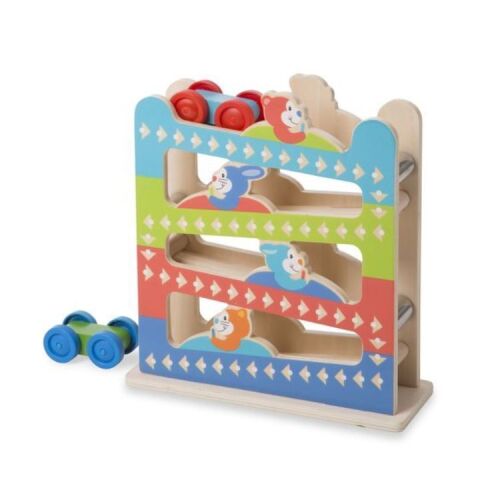 Melissa&Doug Ahşap Araç Rampa Kulesi - Zilli Kaydırma