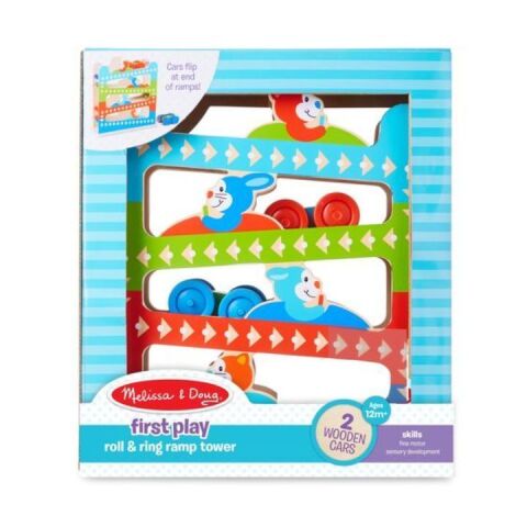 Melissa&Doug Ahşap Araç Rampa Kulesi - Zilli Kaydırma