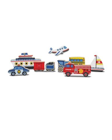 Melissa&Doug Ahşap Tombul Puzzle - Araçlar