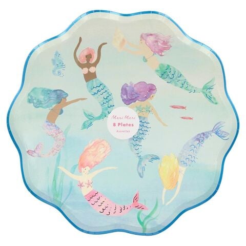 Meri Meri - Mermaids Plates - Deniz Kızı Tabak