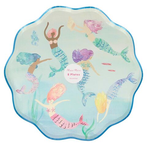 Meri Meri - Mermaids Plates - Deniz Kızı Tabak