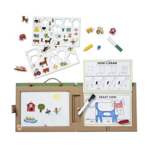Melissa&Doug Oyna, Çiz, Yarat - Çiftlik / Reusable Drawing Kit