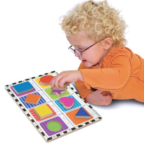 Melissa&Doug Ahşap Tombul Puzzle - Şekiller
