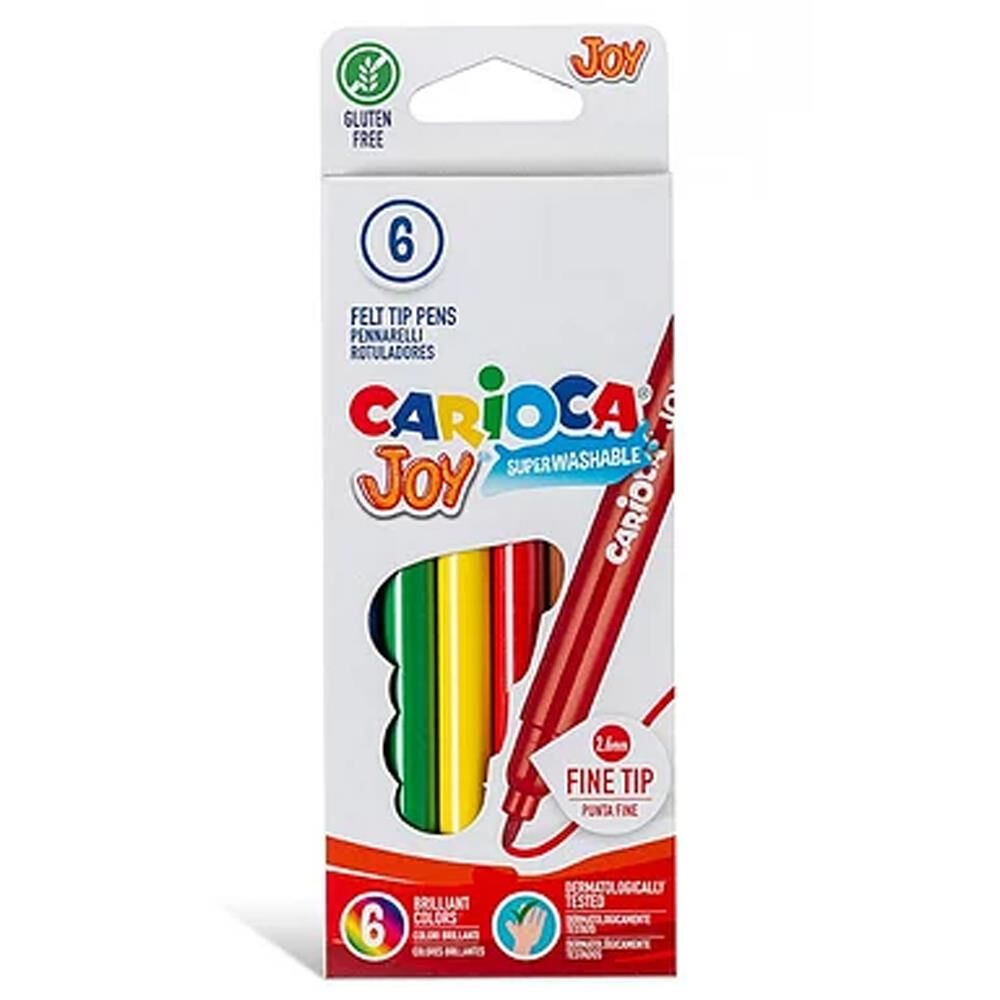 Carioca Joy Süper Yıkanabilir Keçeli Boya Kalemi 6'lı