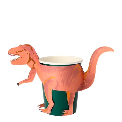Meri Meri - T-Rex Party Cups - T-Rex Bardak - 8'li