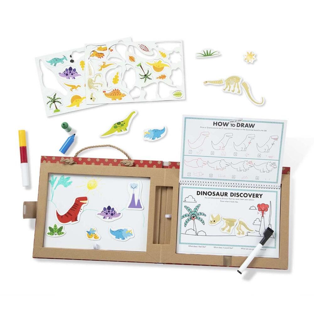 Melissa&Doug Oyna, Çiz, Yarat - Dinozorlar / Reusable Drawing Kit