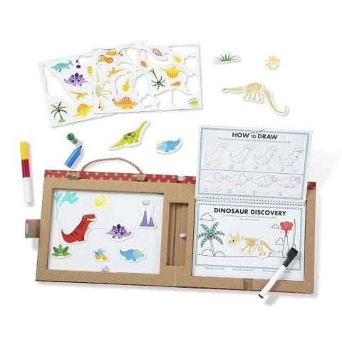 Melissa&Doug Oyna, Çiz, Yarat - Dinozorlar / Reusable Drawing Kit