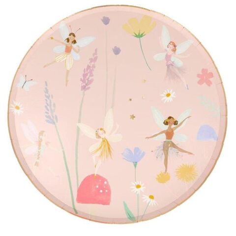 Meri Meri - Fairy Plates - Peri Kızı Tabak - L - 8'Li