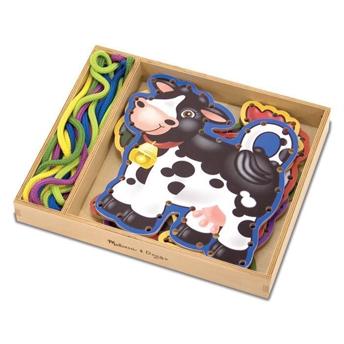 Melissa&Doug Ahşap İp Geçirme - Çiftlik Hayvanları