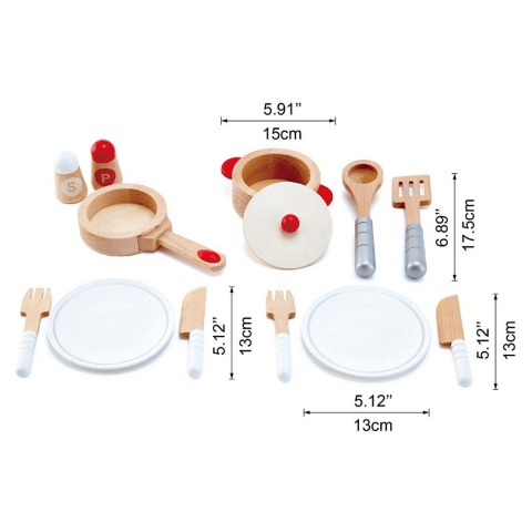 Hape Oyuncak Pişirme ve Servis Seti / Cook & Serve Set