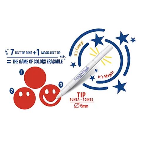 Carioca Silinebilen Sihirli Keçeli Boya Kalemi (7 Renk+1 Beyaz)