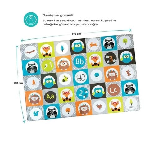 Bblüv Mülti Oyun Halısı Hayvanlar 140*100*1 cm