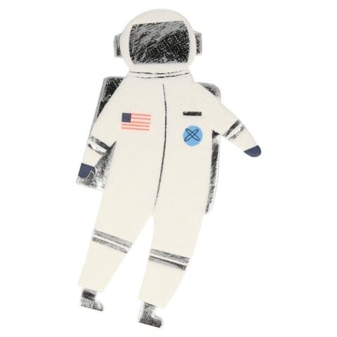 Meri Meri - Spaceman Napkins - Astronot Peçeteler - 16'Lı