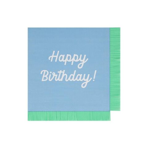 Meri Meri - Happy Birthday Peçeteler - L - 16 Adet