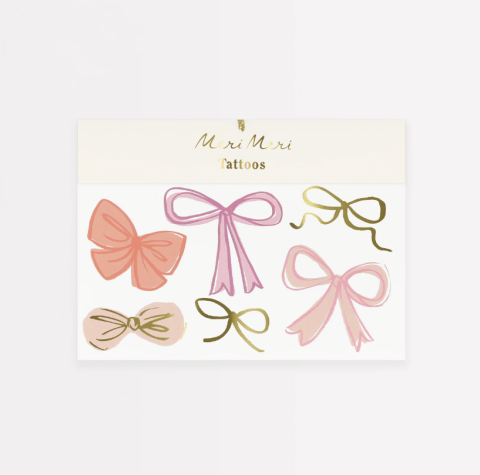 Meri Meri - Bow Tattoos - Kurdele Geçici Dövmeler (x2)