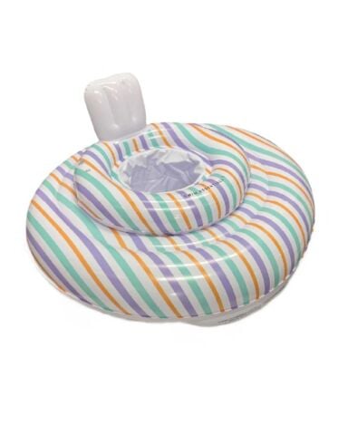 Swim Essentials - Striped Rainbow Bebek Sırt Destekli Yüzme Simidi 1-2 Yaş