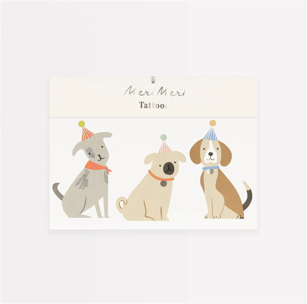 Meri Meri - Puppy Tattoos - Yavru Köpek Geçici Dövmeler (X2)