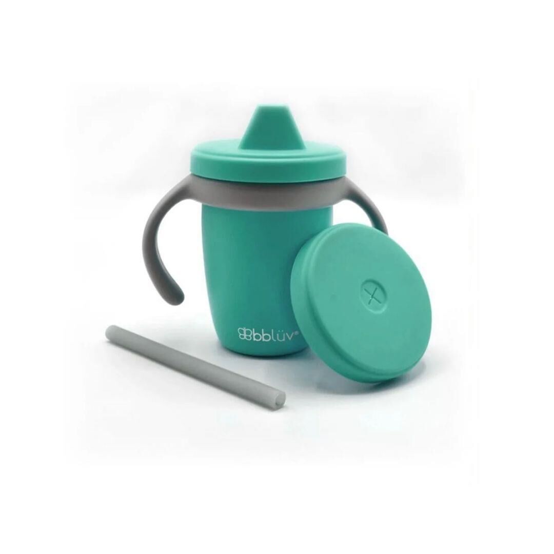 Bblüv Küp Dönüştürülebilir Silikon Damlatmaz Bardak - Mavi