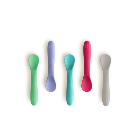 Bblüv Spoön Silikon 5'li Kaşık Seti - Pembe