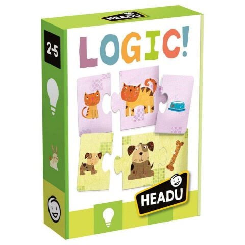 Headu Logic (2-5 Yaş) 3 Parçalı Hayvanlar Eşleştirme Puzzle
