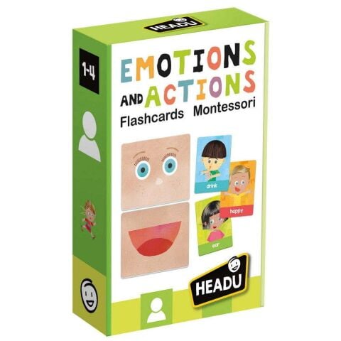 Headu Flashcards Emotions and Actions Montessori Kartları 1-4 Yaş