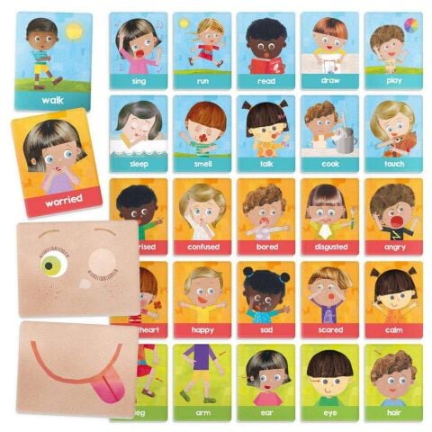 Headu Flashcards Emotions and Actions Montessori Kartları 1-4 Yaş