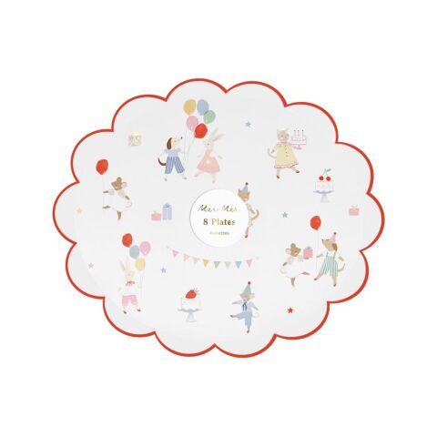 Meri Meri - Animal Friends Tabak- S - 8 Adet