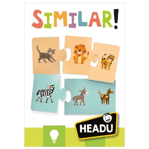 Headu Similar! Match Puzzles 3 Parçalı Hayvan Eşleştirme Yapbozu