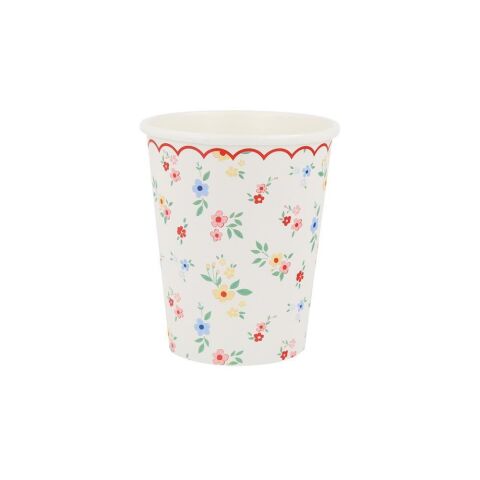 Meri Meri - Ditsy Posy Çiçekli Bardaklar - 8 Adet