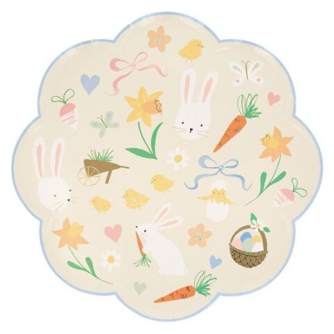 Meri Meri - Bahar Sembollü Tabaklar (L) (8'Li)