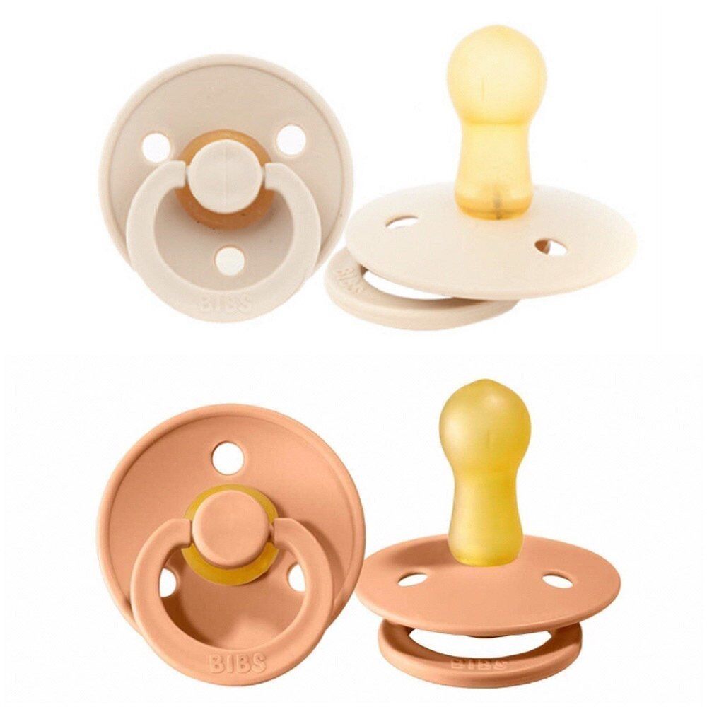 Bibs Colour İkili Kauçuk Emzik - Vanilla/Peach - 6-18 Ay