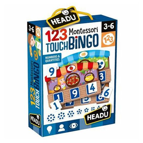 Headu 123 Montessori Touch Bingo Puzzle / Dokulu Tombala Oyunu