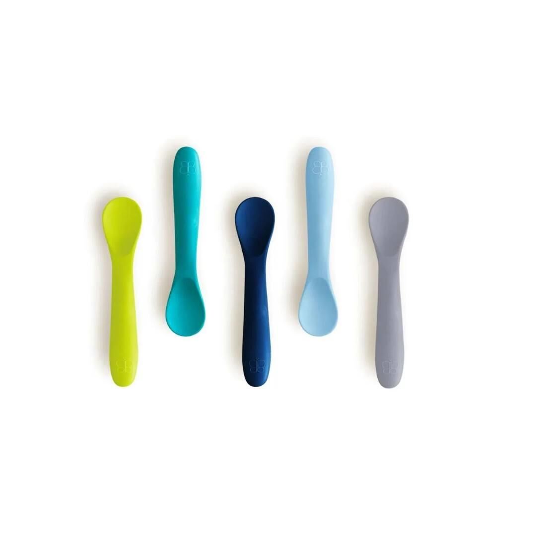 Bblüv Spoön Silikon 5'li Kaşık Seti - Mavi