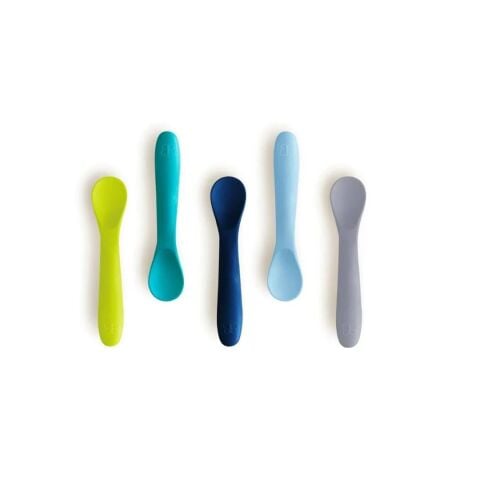 Bblüv Spoön Silikon 5'li Kaşık Seti - Mavi