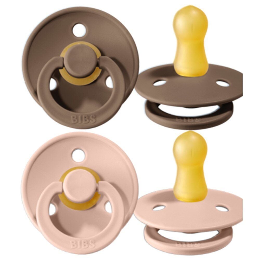 Bibs Colour İkili Kauçuk Emzik - DarkOak/Blush 0-6 Ay