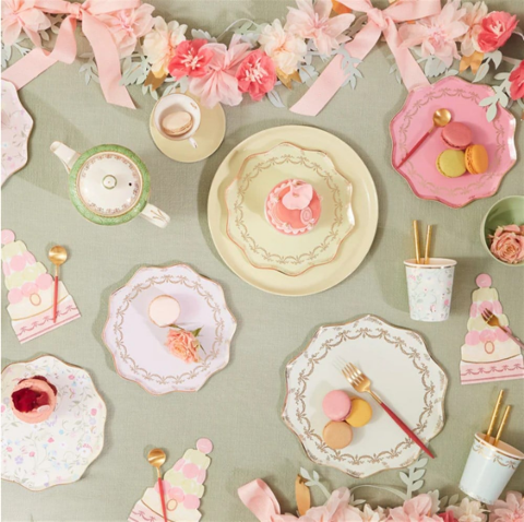 Meri Meri - Ladurée Floral Small Napkins - Ladurée Çiçekli Peçeteler - S - 16'lı