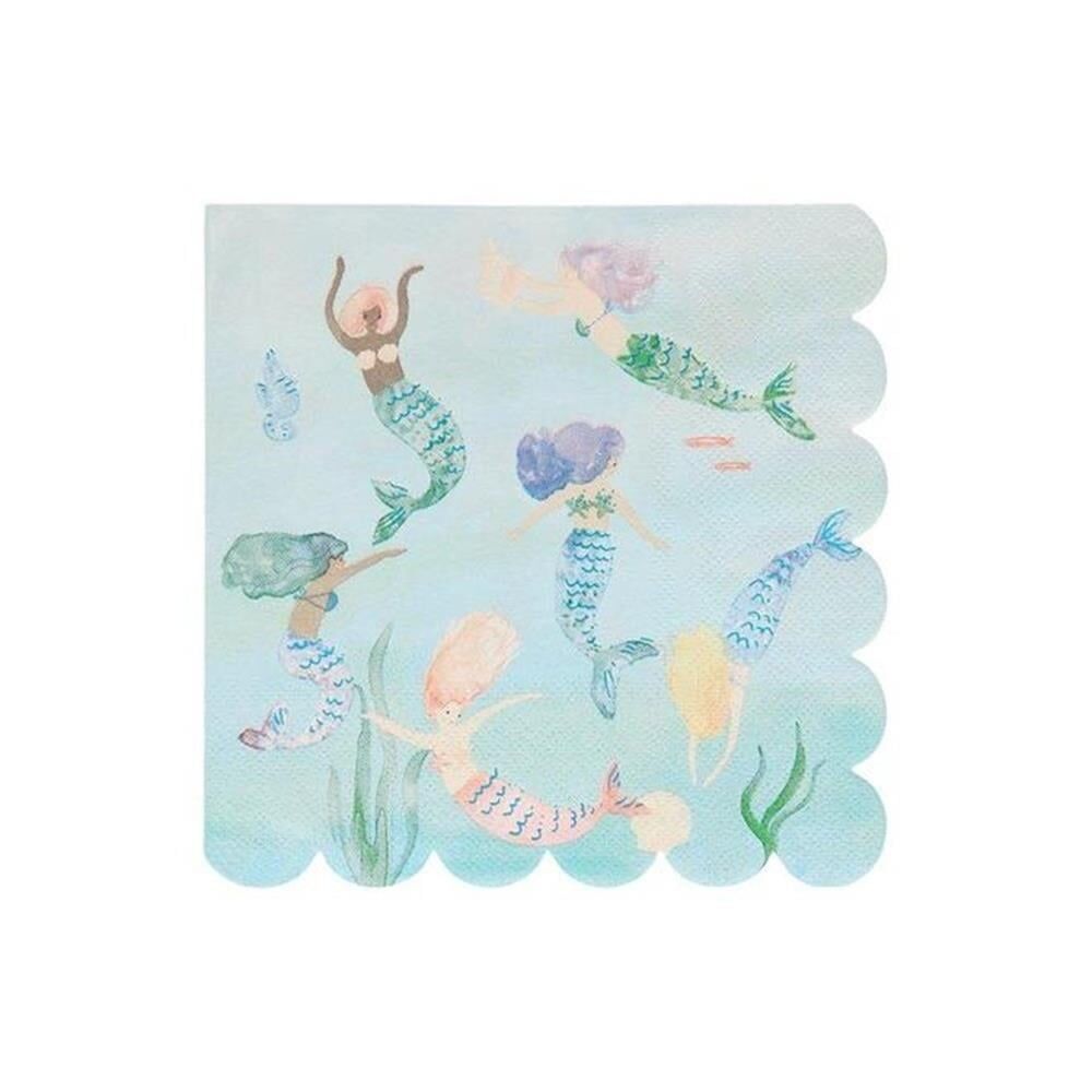 Meri Meri - Mermaids Napkins - Deniz Kızı Peçeteler
