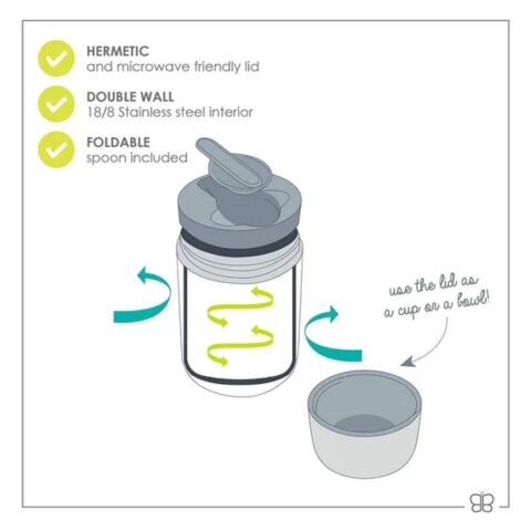 Bblüv Food Mama Termosu ve Kaşık - Mavi