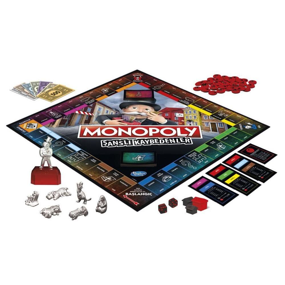 Hasbro Monopoly Şanslı Kaybedenler 8+Yaş Eğlenceli Aile Oyunu