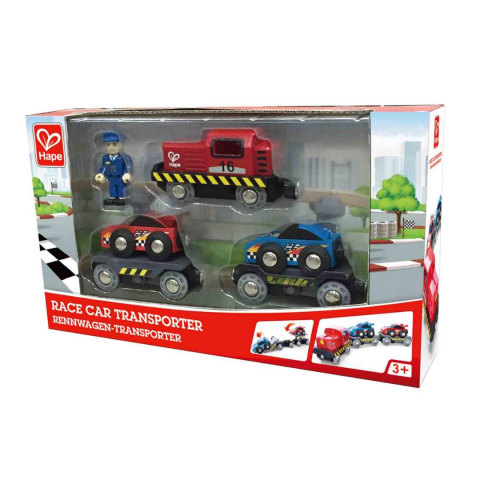 Hape Oyuncak Yarış Arabası Taşıma Treni / Race Car Transporter