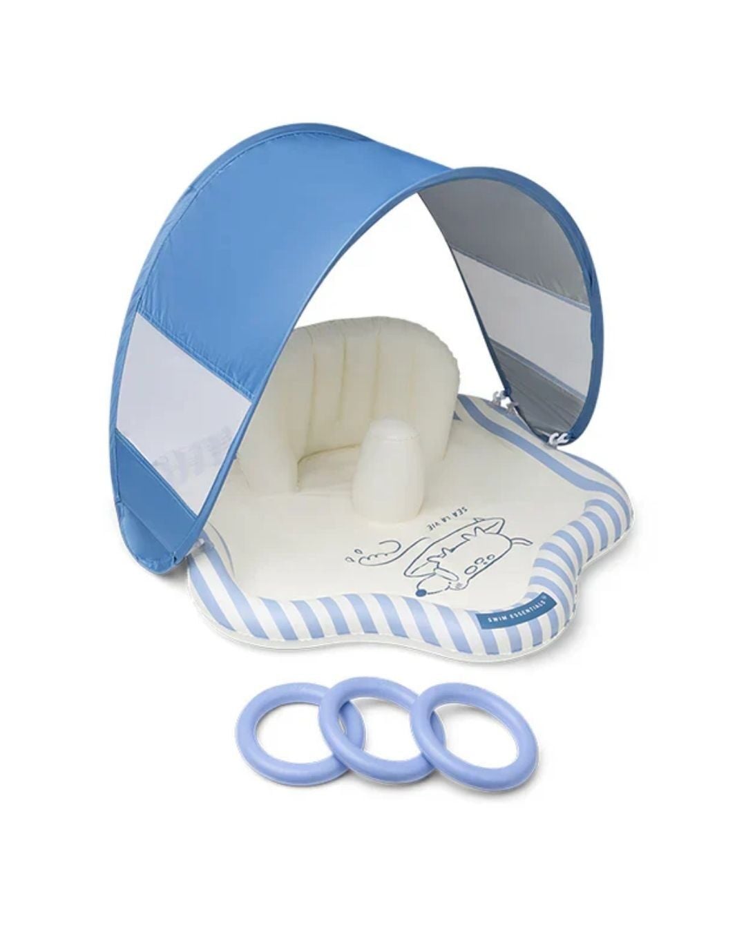 Swim Essentials - Surfer Sırt Destekli ve Gölgelikli Bebek Oyun Matı 76 cm