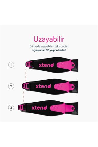 SmarTrike Xtend Büyüyebilen Ride On Scooter (12 Ay - 12 Yaş) - Pink