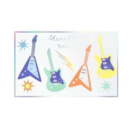 Meri Meri - Elektro Gitar Geçici Dövmeler - 2 Sayfa