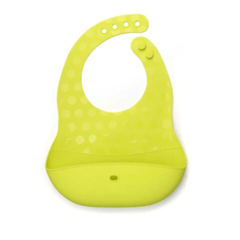 Bblüv Pöket Katlanabilir Silikon Önlük ve Beslenme Seti - Yeşil