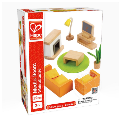 Hape Oyuncak Oturma Odası Eşya Seti / Media Room