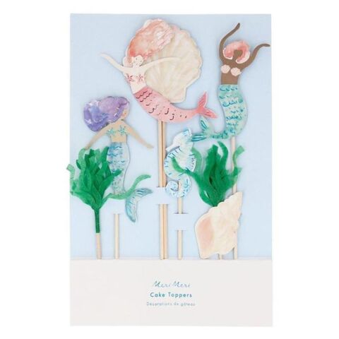 Meri Meri - Mermaid Cake Toppers - Deniz Kızı Pasta Süsleri