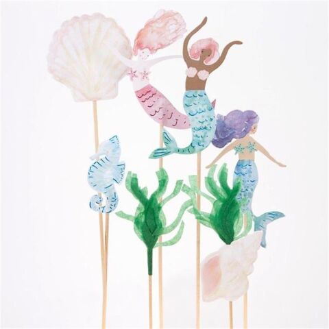 Meri Meri - Mermaid Cake Toppers - Deniz Kızı Pasta Süsleri
